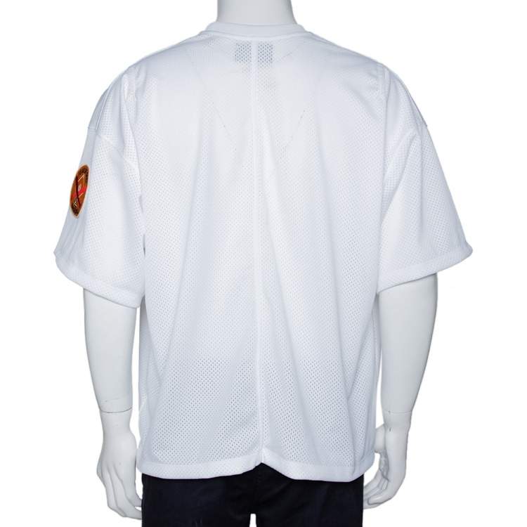 Pre Owned Fear of God Fifth Collection White Mesh Baseball T-Shirt S