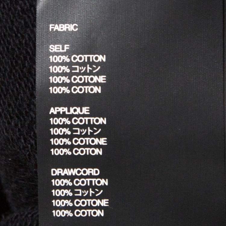 Pre Owned Fear of God Sixth Collection Black Logo Appliqued Mock Neck Sweatshirt S 
