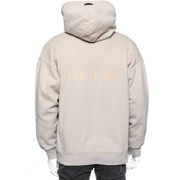 Pre Owned Fear of God Seventh Collection Beige Cotton FG Vintage Hoodie M