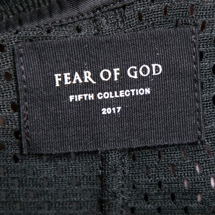 Pre Owned Fear of God Black Perforated Knit Sleeveless T-Shirt S