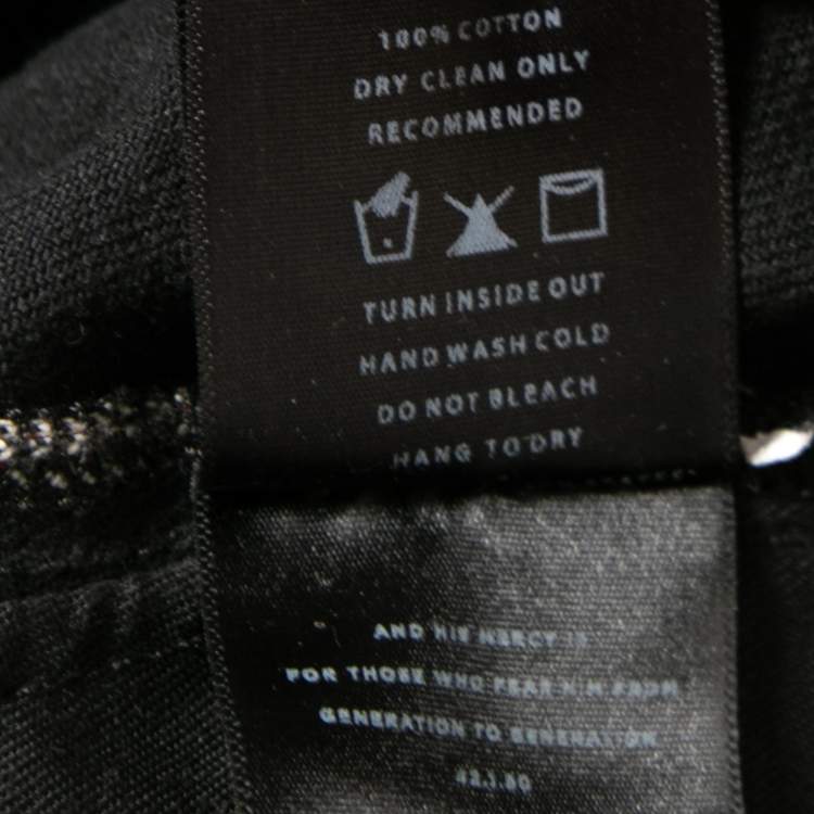 Pre Owned Fear of God Fourth Collection Black Distressed Zipped Hem Jeans M