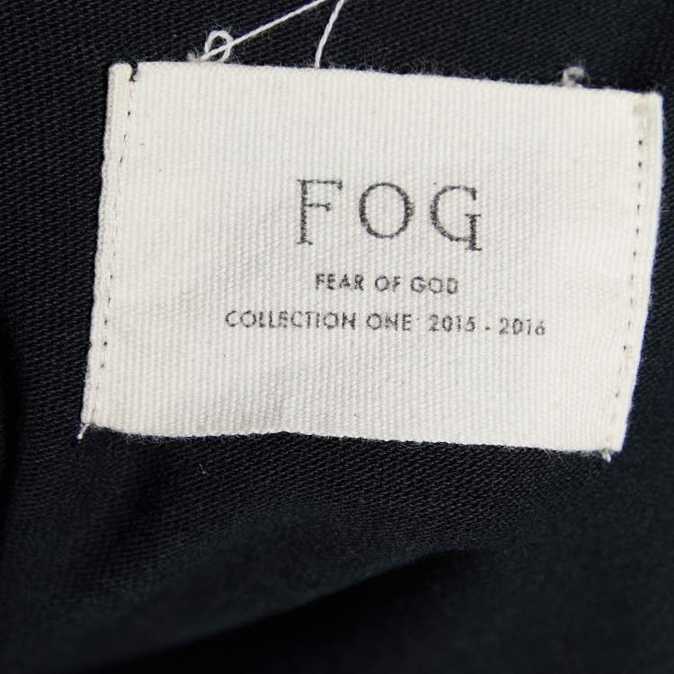 Pre Owned Fear of God Black Metallica Printed Cotton Knit Sleeveless T-Shirt M