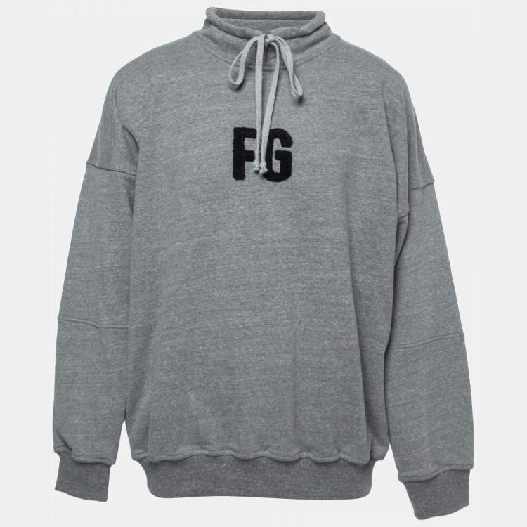 Fear of God Sixth Collection Grey Cotton FG Embroidered Sweatshirt XL Fear  of God | The Luxury Closet