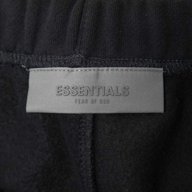 Pre Owned Essentials Fear of God Dark Grey Cotton Knit Joggers S