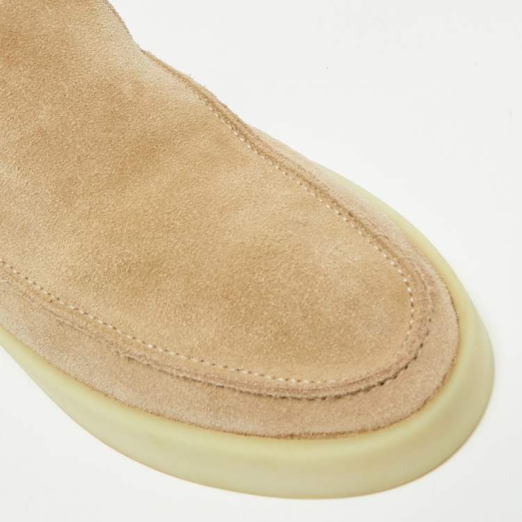 Pre Owned Fear of God Beige Suede Slip On Loafers Size 41