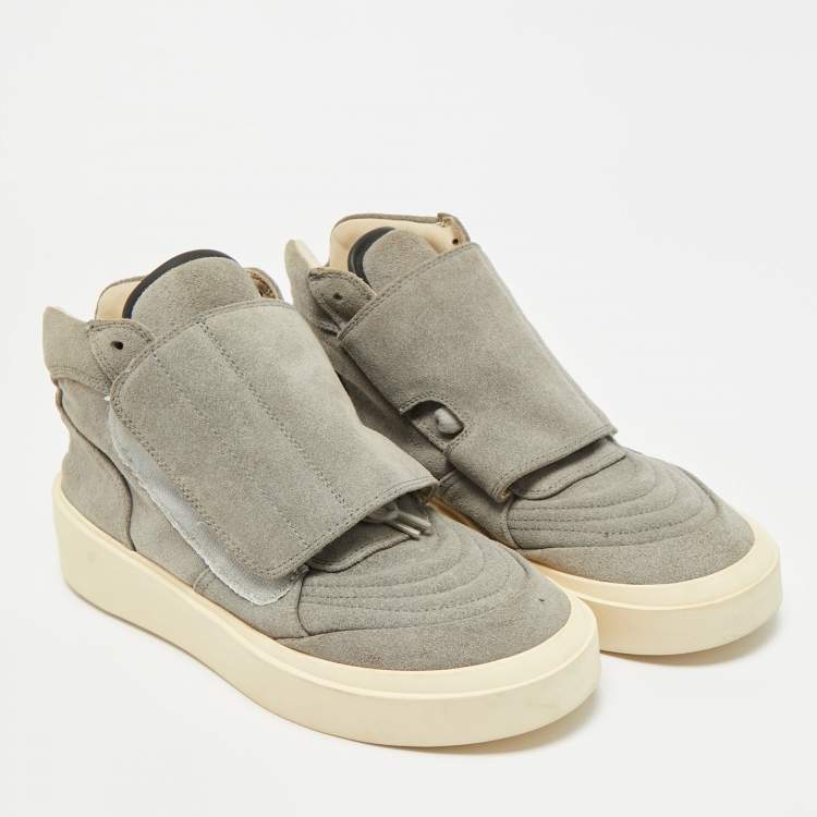 Pre Owned Fear of God Grey Suede Skate High Top Sneakers Size 43