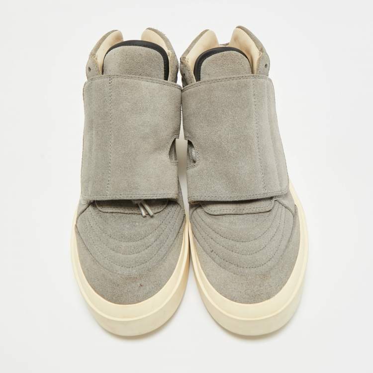 Pre Owned Fear of God Grey Suede Skate High Top Sneakers Size 43