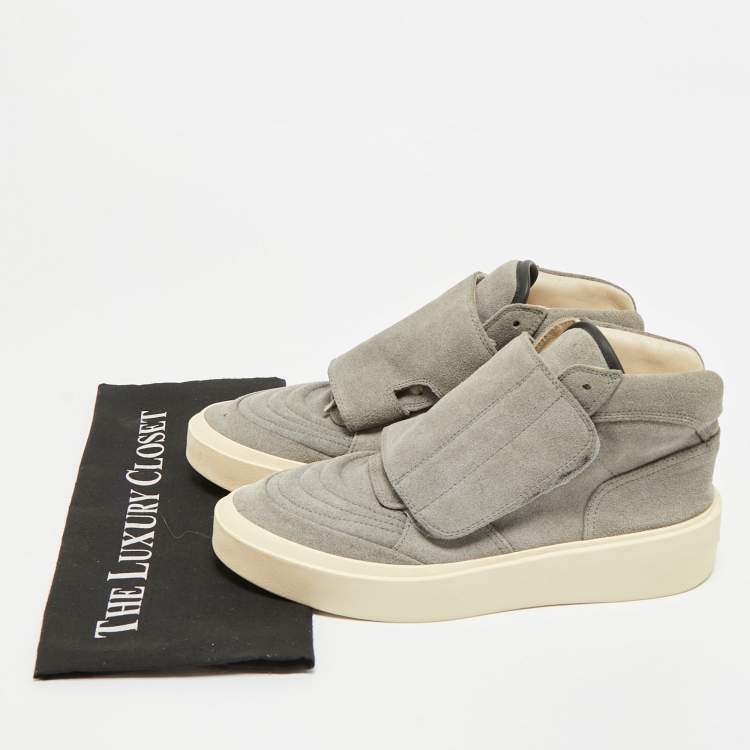 Pre Owned Fear of God Grey Suede Skate High Top Sneakers Size 43