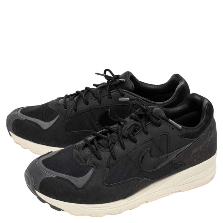 Pre Owned Nike Air Max X Fear of God Black Mesh And Leather Skylon-2 Sneakers Size 44