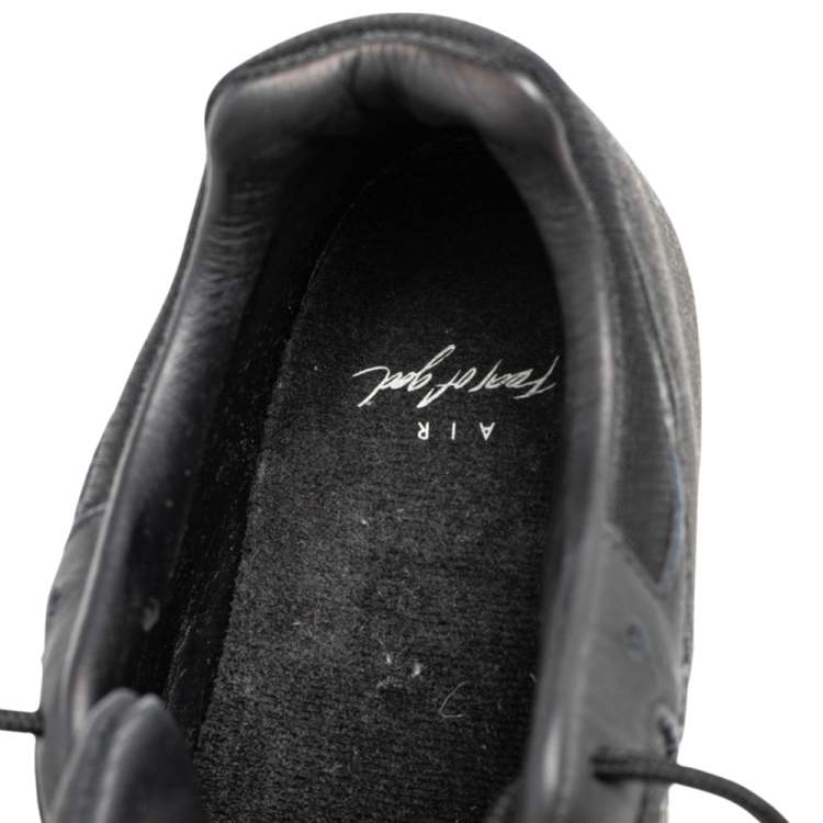 Pre Owned Nike Air Max X Fear of God Black Mesh And Leather Skylon-2 Sneakers Size 44