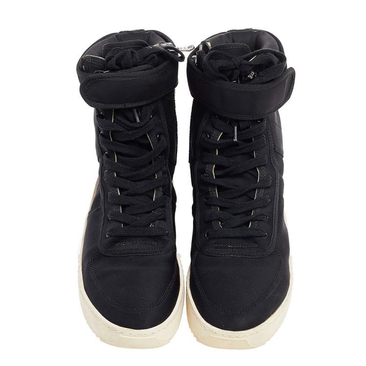 Pre Owned Fear Of God Black Neoprene Military High Top Sneakers Size 43