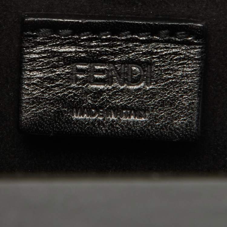 Pre Owned Fendi x Sarah Coleman Multicolor Leather Logo Key Chain