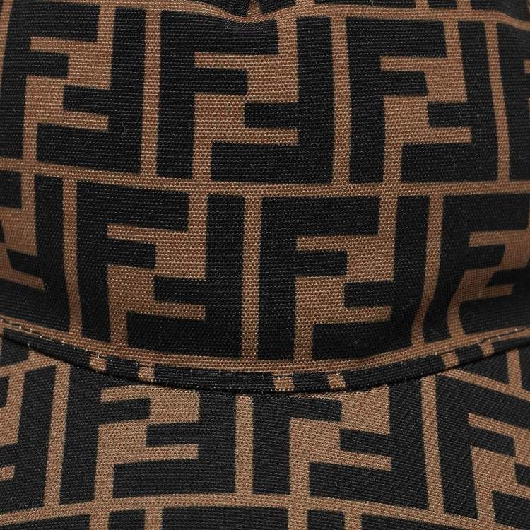 Pre Owned Fendi Brown Zucca Pattern Canvas Baseball Cap 