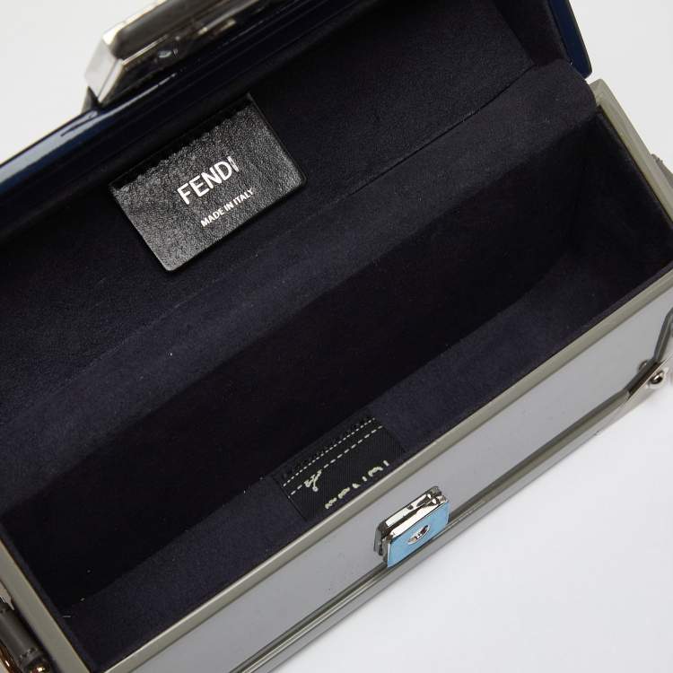 Pre Owned Fendi Tri Color Plexiglass and Leather Mini Trunk Bag