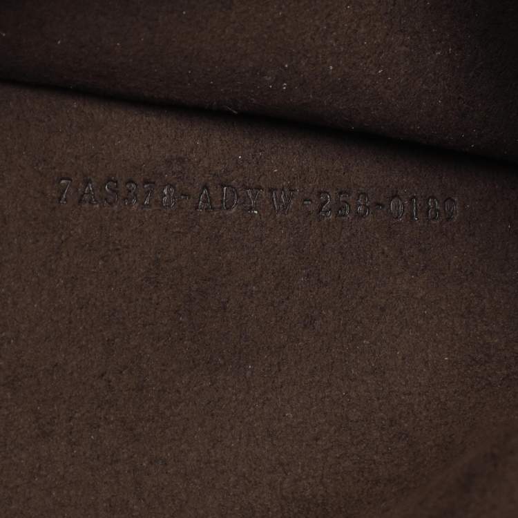 Pre Owned Fendi Brown Leather Travel Kit Pouch