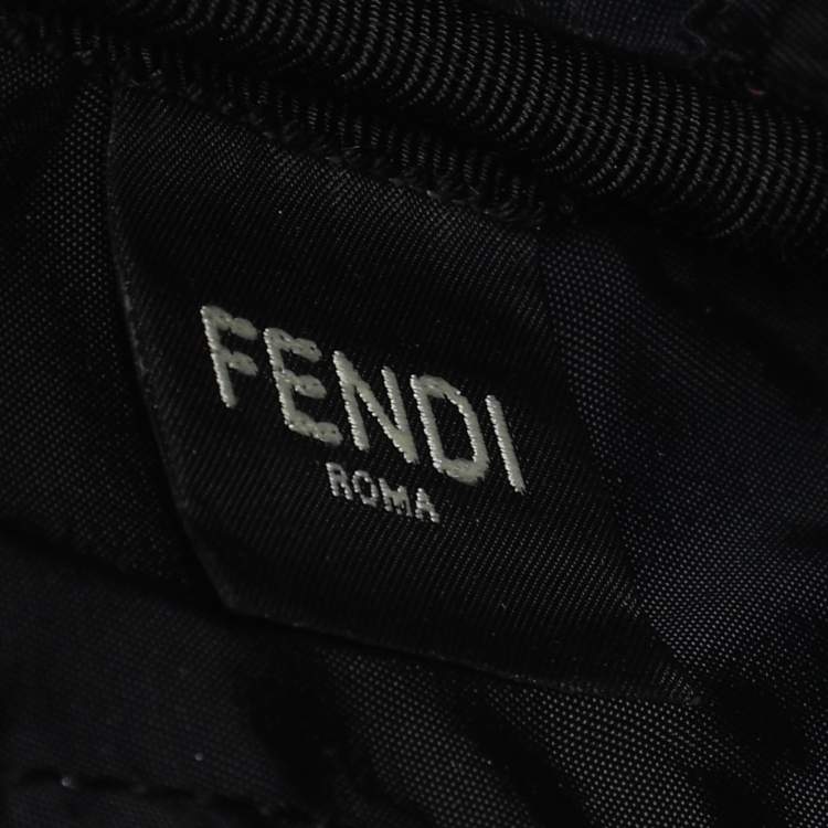 Pre Owned Fendi Red Leather Travel Kit Pouch With Passport Holder
