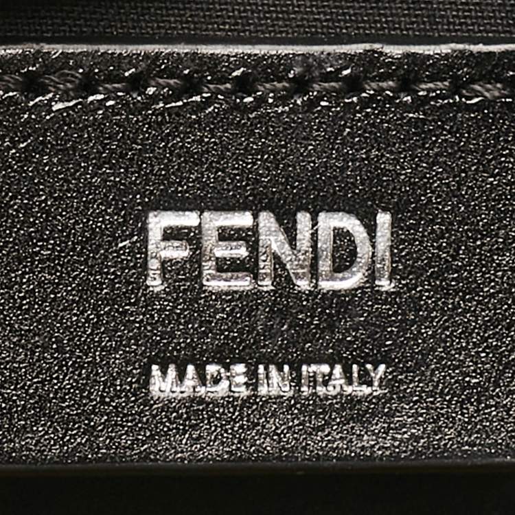 Pre Owned Fendi Tricolor FF Coated Canvas and Leather Diagonal Flat Pouch