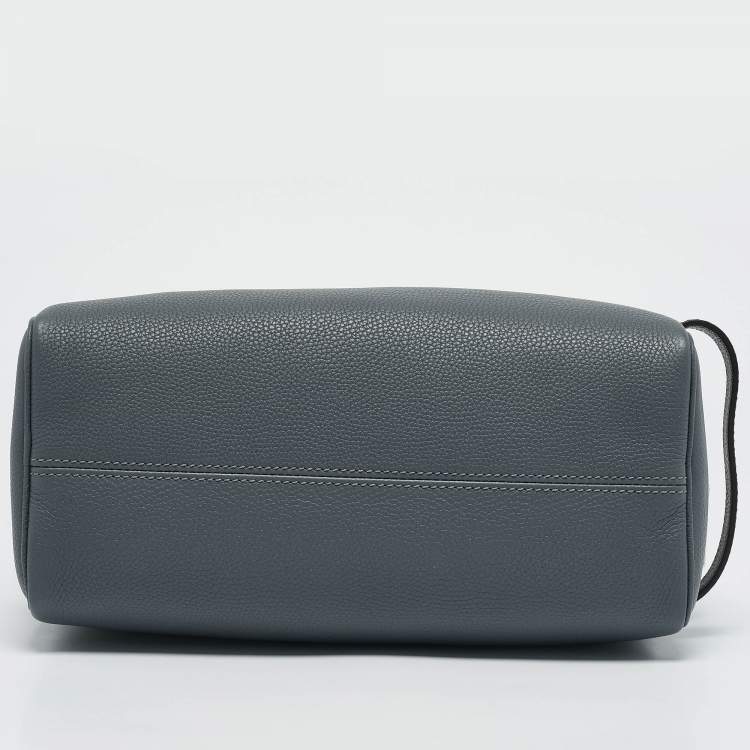 Pre Owned Fendi Grey Leather Travel Kit Pouch with Passport Holder
