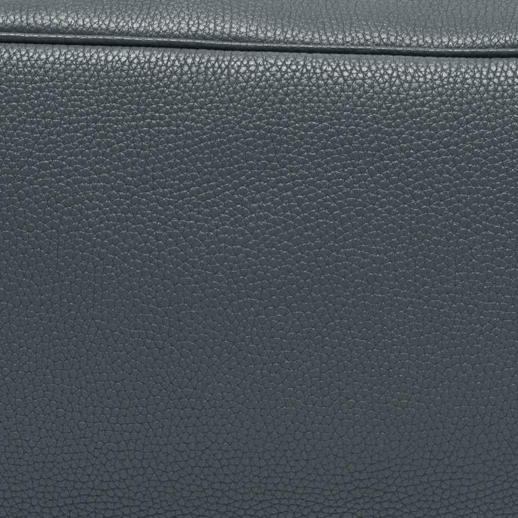 Pre Owned Fendi Grey Leather Travel Kit Pouch with Passport Holder