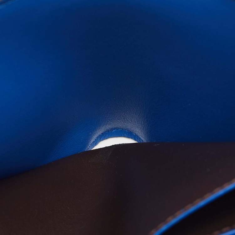 Pre Owned Fendi Tobacco/Blue Zucca and Leather Bifold Wallet