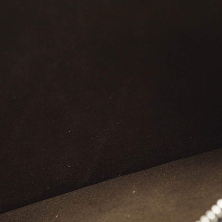 Pre Owned Fendi Logo Brown/Beige Leather and Python Flat Pouch