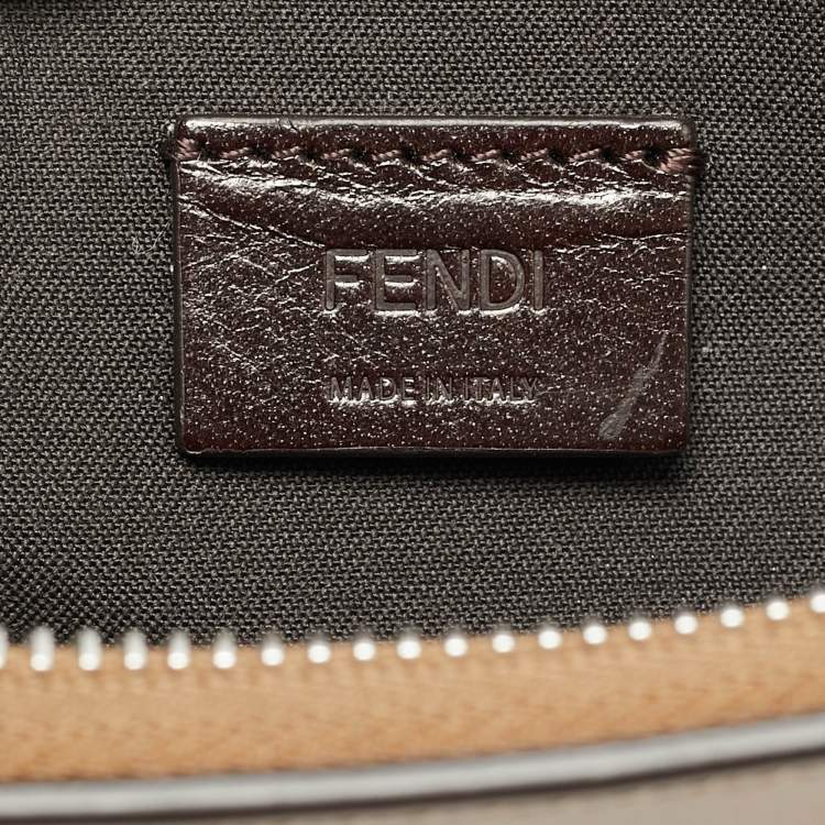 Pre Owned Fendi Large Brown Zucca Canvas Flat Pouch