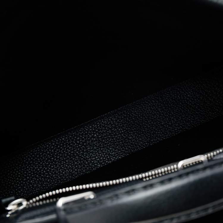 Pre Owned Fendi Black Romano Selleria Leather Peekaboo ISeeU Briefcase