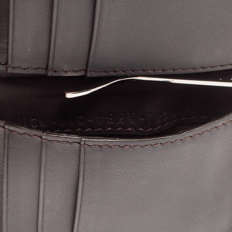 Pre Owned Fendi Tobacco Zucca and Leather Bifold Wallet