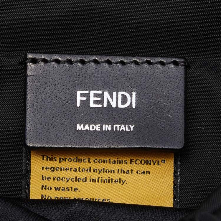 Pre Owned Fendi Black Nylon Small Fendiness Backpack