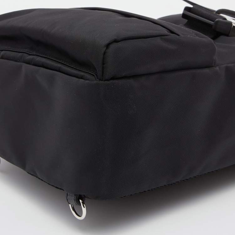 Pre Owned Fendi Black Nylon Small Fendiness Backpack