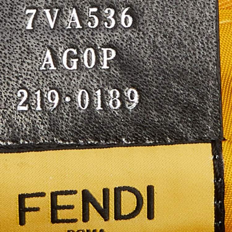 Pre Owned Fendi Yellow Nylon and Leather Large Flap Messenger Bag