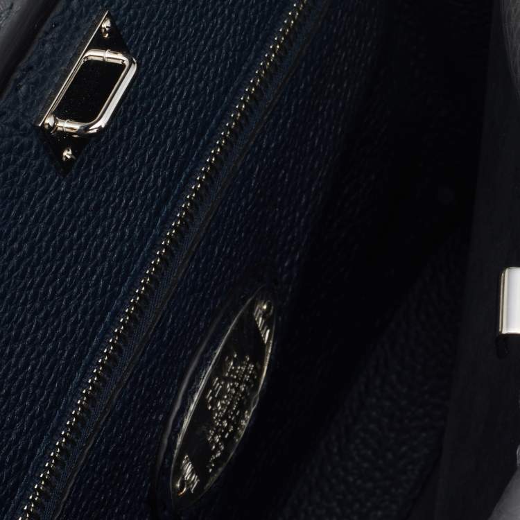 Pre Owned Fendi Grey Selleria Leather Romano Peekaboo ISeeU Briefcase