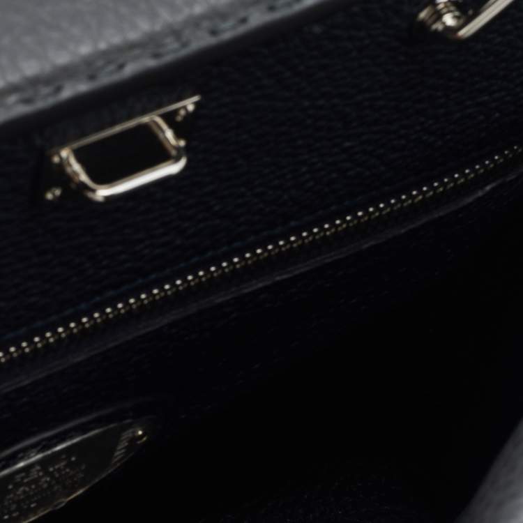 Pre Owned Fendi Grey Selleria Leather Romano Peekaboo ISeeU Briefcase