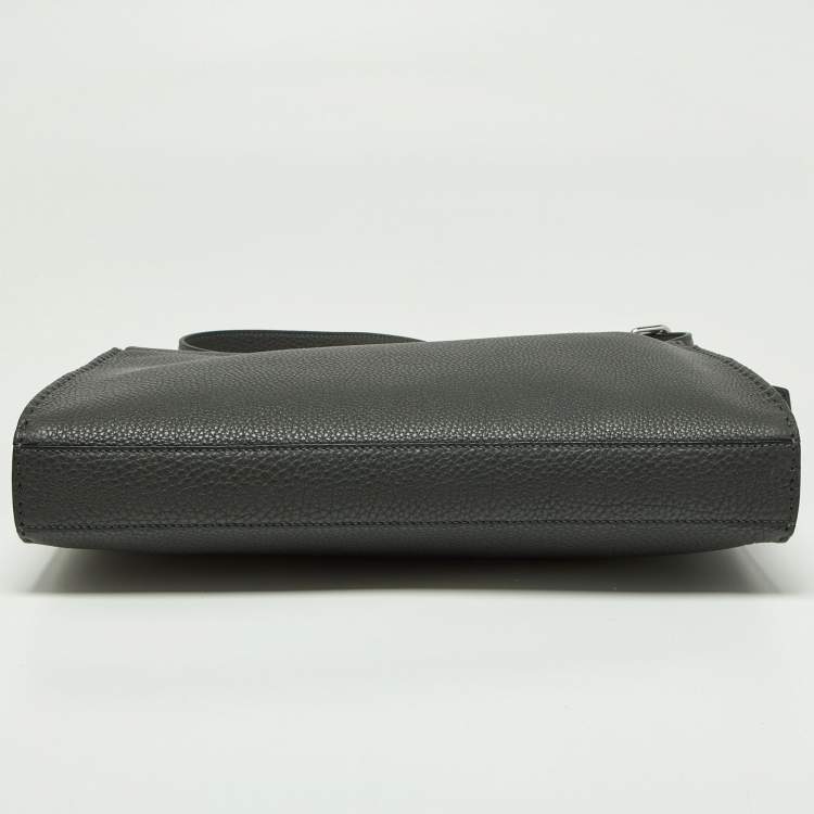 Pre Owned Fendi Grey Romano Selleria Leather Peekaboo ISeeU Briefcase