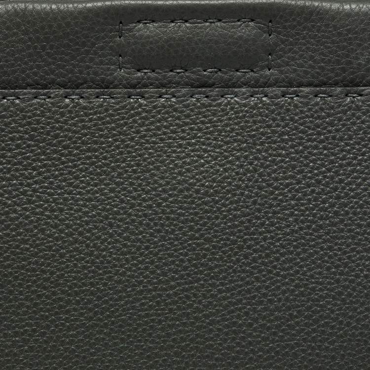 Pre Owned Fendi Grey Romano Selleria Leather Peekaboo ISeeU Briefcase