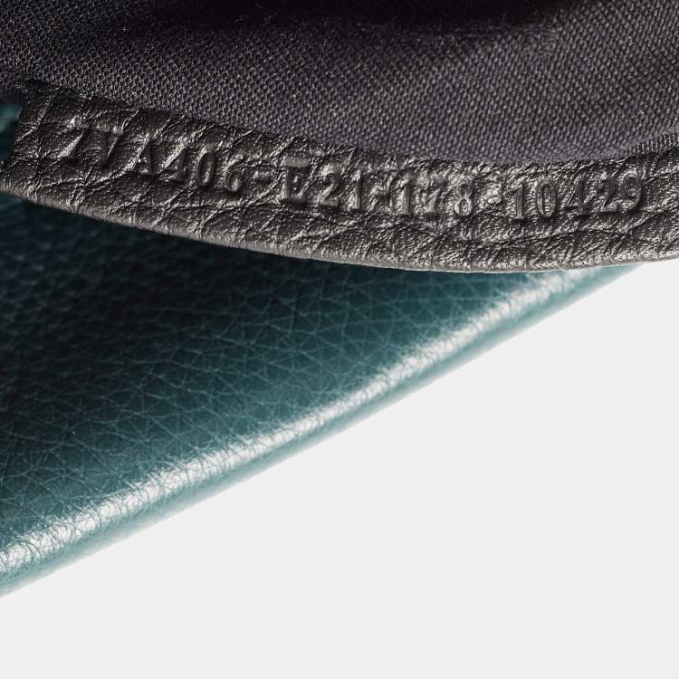 Pre Owned Fendi Dark Green Selleria Leather Peekaboo Fit Briefcase