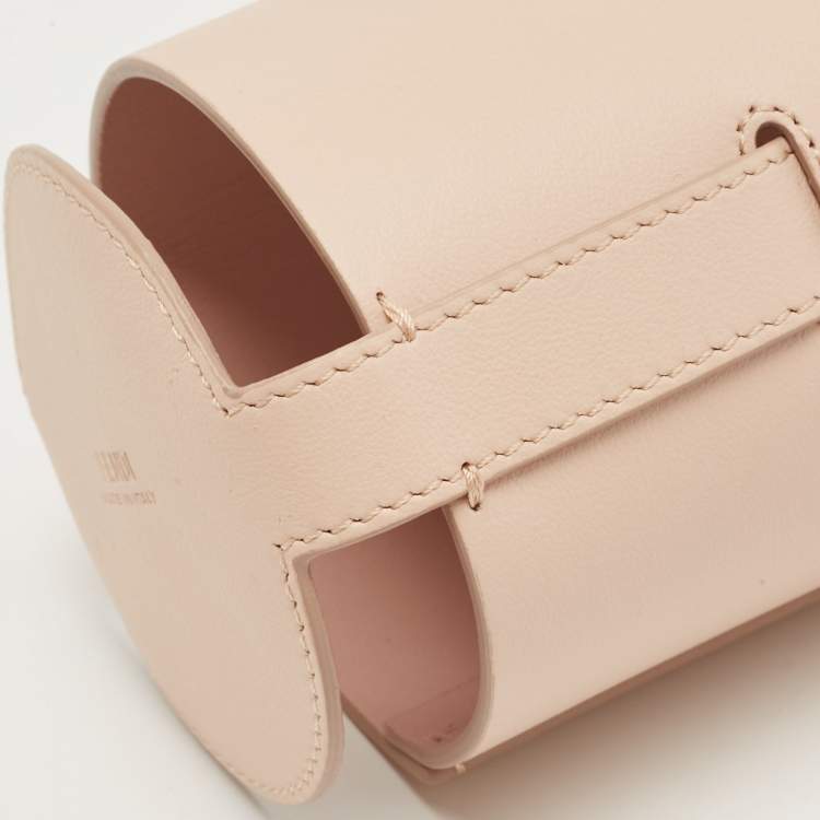Pre Owned Fendi Pink Leather Flask Holder 