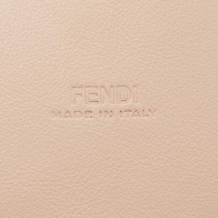 Pre Owned Fendi Pink Leather Flask Holder 