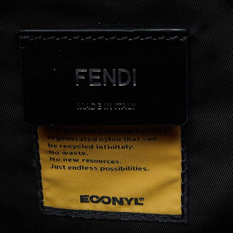 Pre Owned Fendi Blue/Black Nylon Small Fendiness Sling Backpack