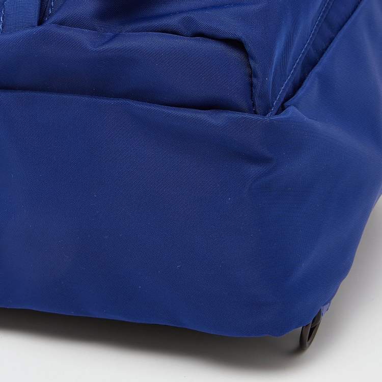 Pre Owned Fendi Blue/Black Nylon Small Fendiness Sling Backpack