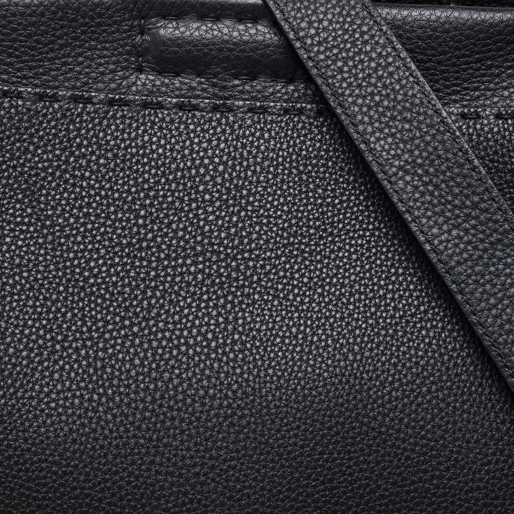 Pre Owned Fendi Black Romano Selleria Leather Peekaboo ISeeU Briefcase