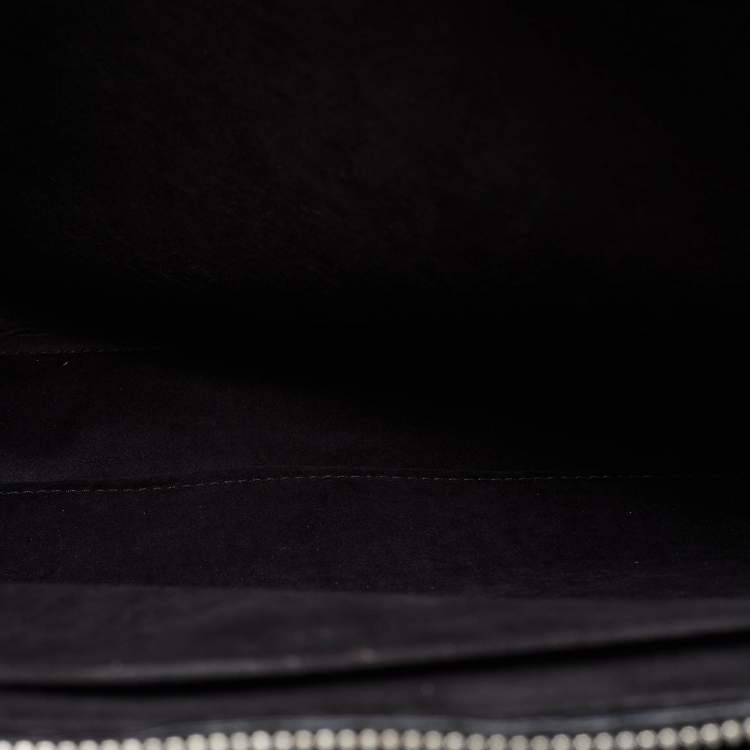 Pre Owned Fendi Black Romano Selleria Leather Peekaboo ISeeU Briefcase