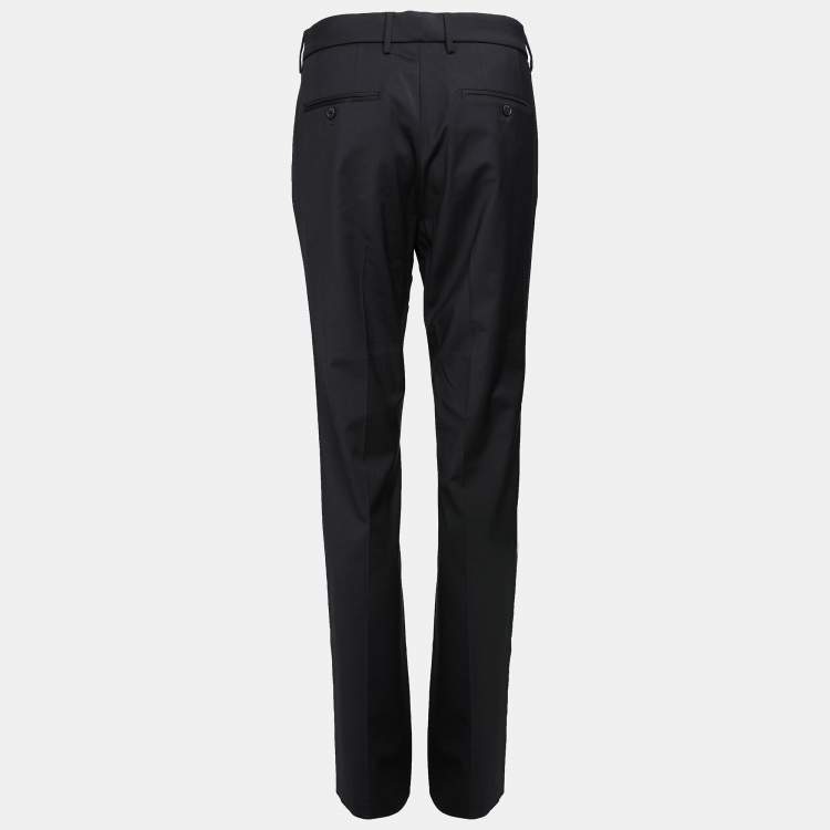 Pre Owned Fendi Navy Blue Wool Blend Trouser S