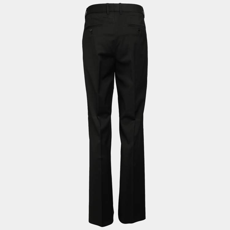 Pre Owned Fendi Black Wool Blend Trouser L