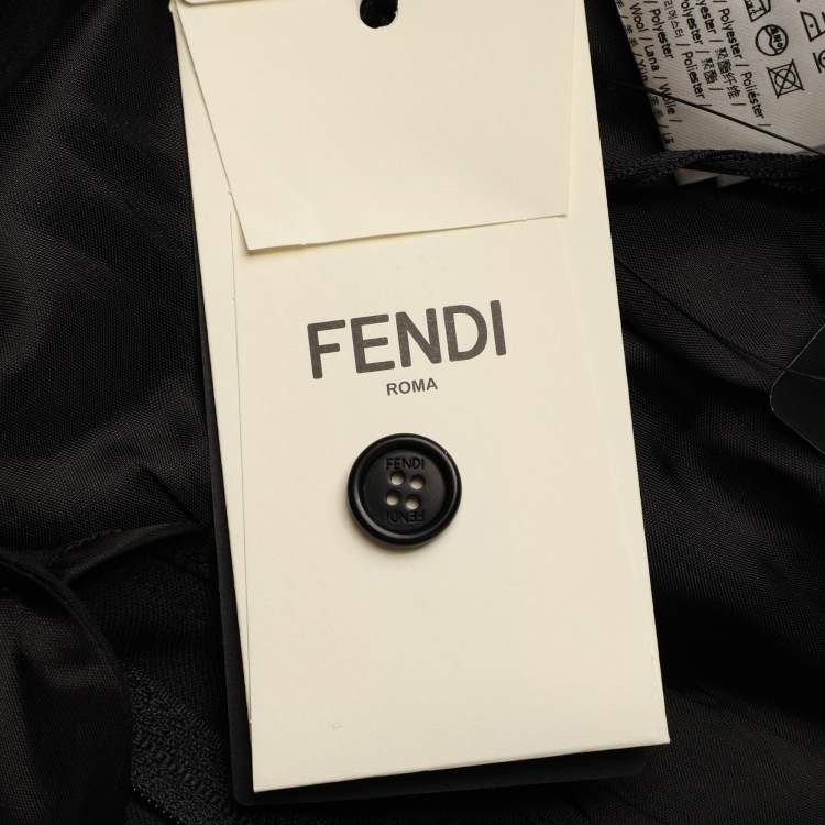 Pre Owned Fendi Black Wool Blend Trouser L