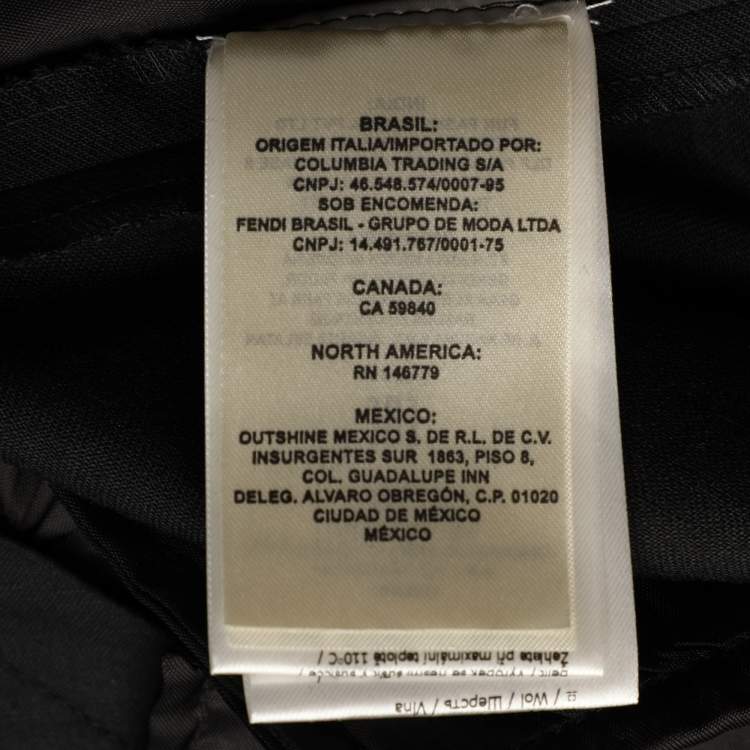 Pre Owned Fendi Black Wool Blend Trouser L