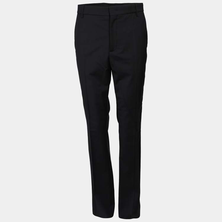 Pre Owned Fendi Navy Blue Wool Blend Trouser M
