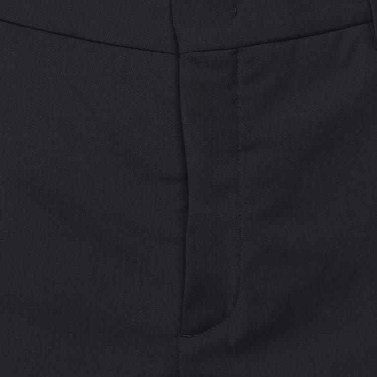 Pre Owned Fendi Blue Imperial Stretch Wool Blend Trouser S