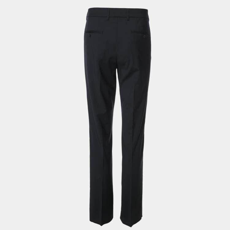 Pre Owned Fendi Blue Imperial Stretch Wool Blend Trouser M