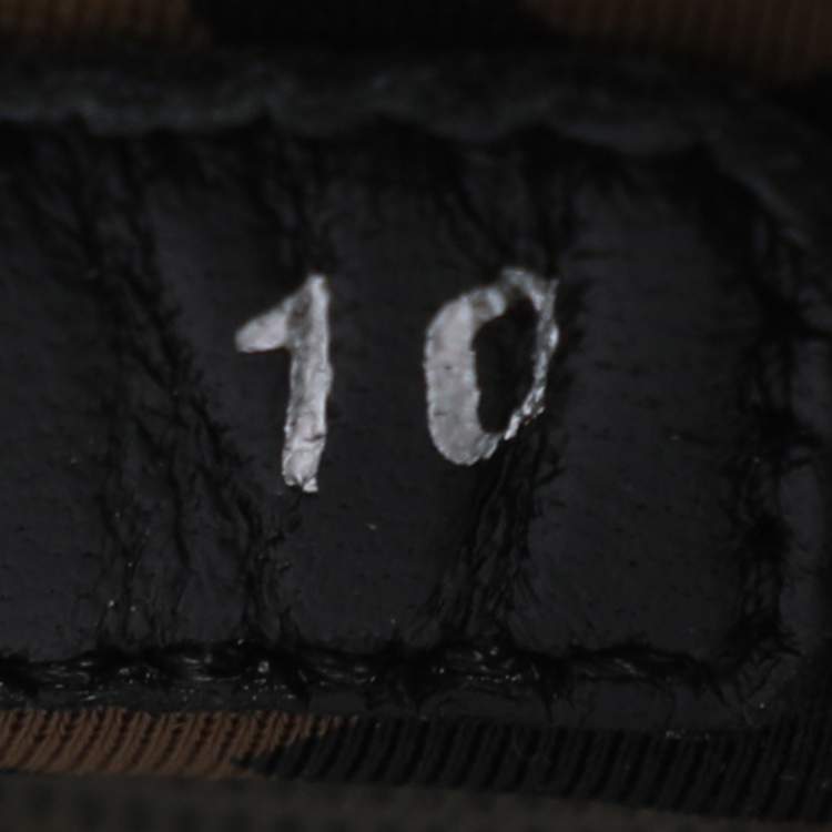 Pre Owned Fendi Grey/Green Fabric and Rubber Flow Low Top Sneakers Size 44